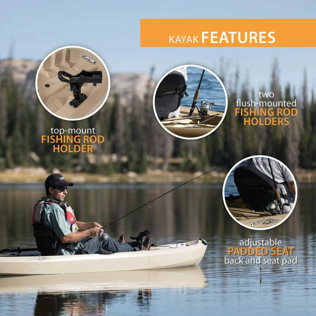 Kayak de pêche Lifetime Tamarack Angler 10 pi, Volcano Fusion (91340)
