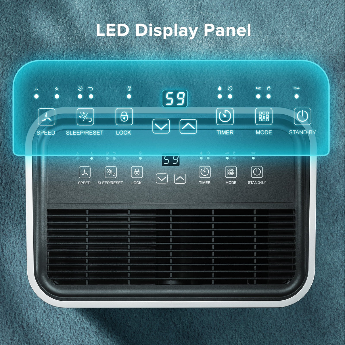 Déshumidificateur KISSAIR de 15 pintes, couverture maximale de 3 000 pi², 3 modes de fonctionnement, minuterie de 24 h, sous-sol/salle de bain/lancerie