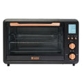 Four grille-pain et friteuse sans huile Haden de comptoir 6 tranches pour cuisine, noir/cuivre