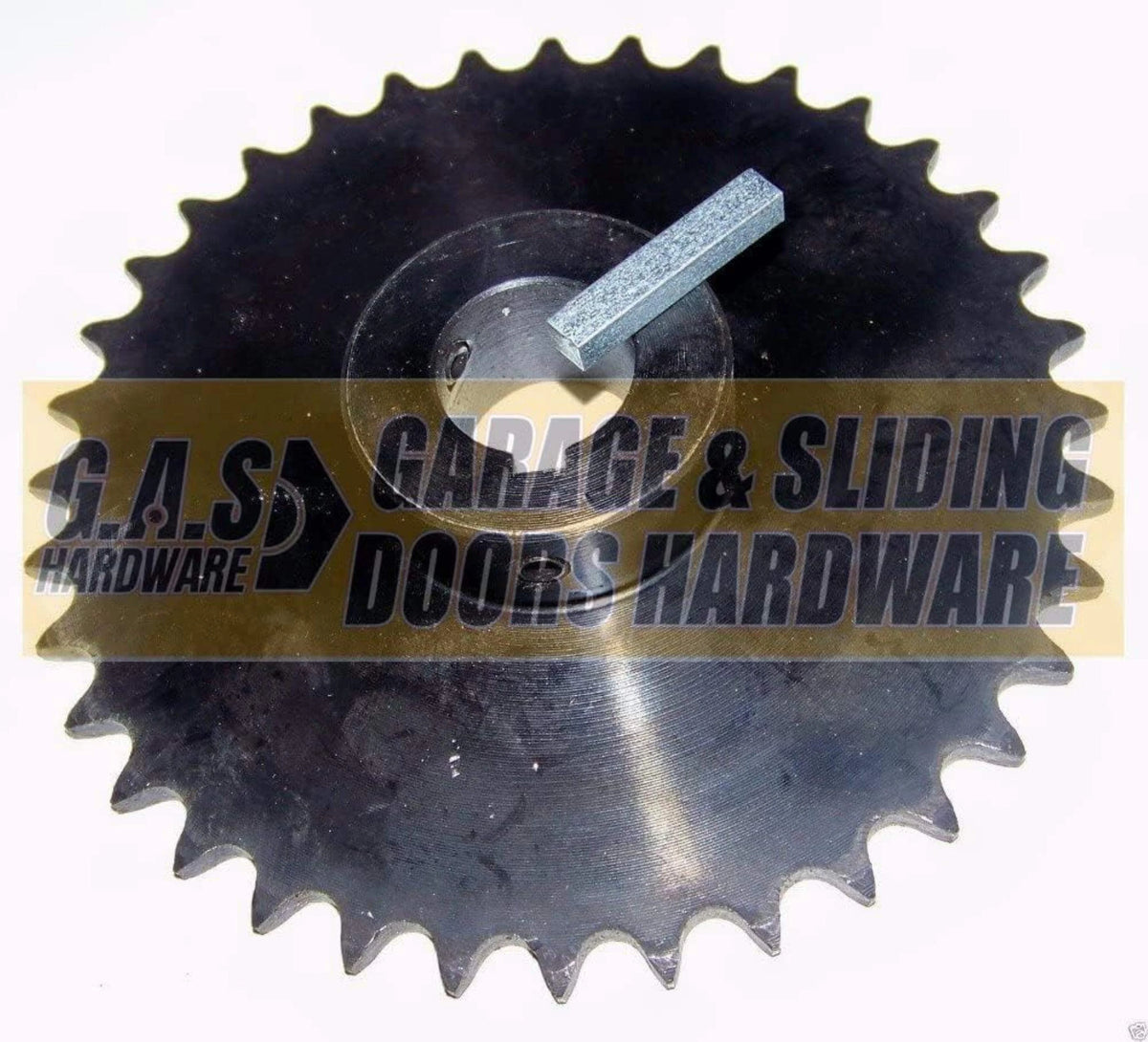 Kit de palan à chaîne mural pour porte de garage G.A.S Hardware modèle 2000R, réduction 4:1 (arbre de 1,25 pouce) | Palan à chaîne de remplacement pour réparation de porte de garage | Ensemble de remplacement de chaîne pour garage