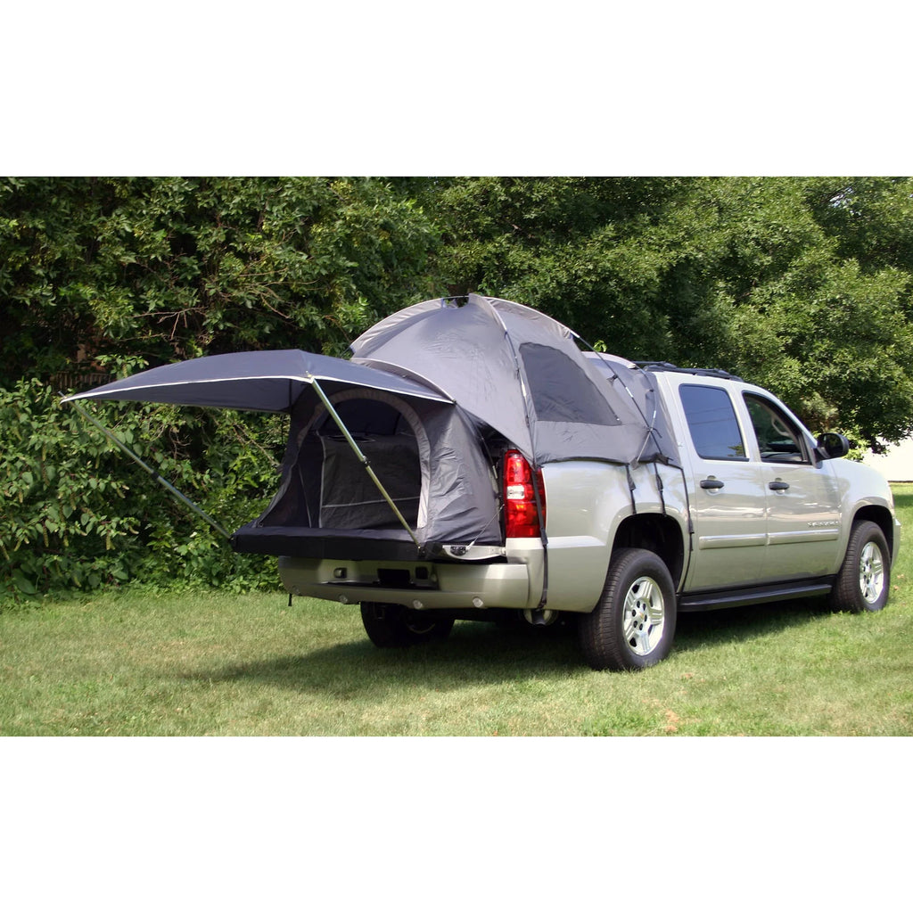 Tente de camping pour 2 personnes avec auvent, pour benne de pick-up, grise, compatible avec les modèles sélectionnés : CHEVROLET AVALANCHE 2002-2013, CADILLAC ESCALADE 2002-2013
