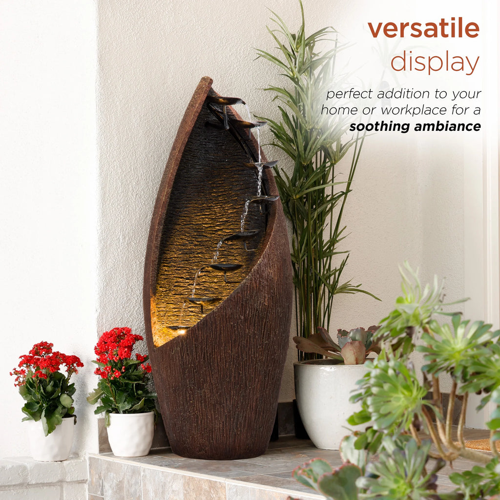 Fontaine à étages en fibre de verre pour intérieur et extérieur Alpine Corporation 43