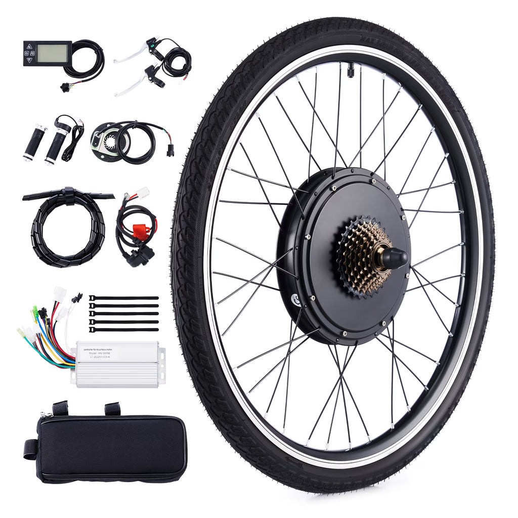 Kit de conversion de vélo électrique Viribus pour roue arrière 26, moteur-roue 1000 W, écran LCD, kit DIY pour vélo électrique