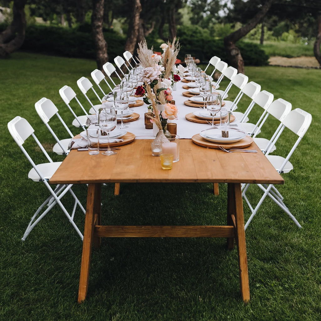 Lot de 10 chaises pliantes en plastique Ktaxon pour usage commercial, empilables, portables pour l’extérieur, blanches, idéales pour les mariages et les fêtes