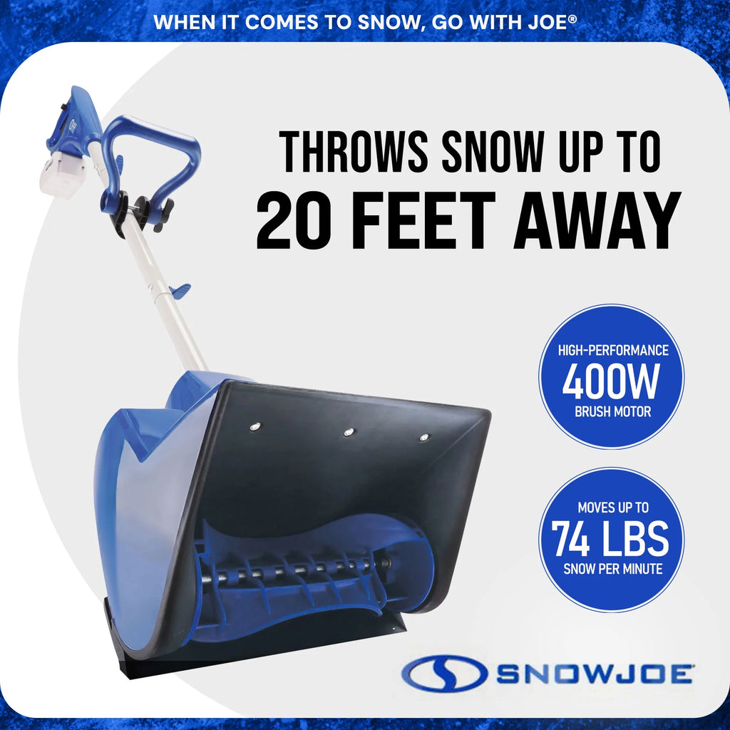 Kit pelle à neige sans fil Snow Joe 24 V 4 Ah, déneigement hivernal des allées, bleu, 24V-SS11