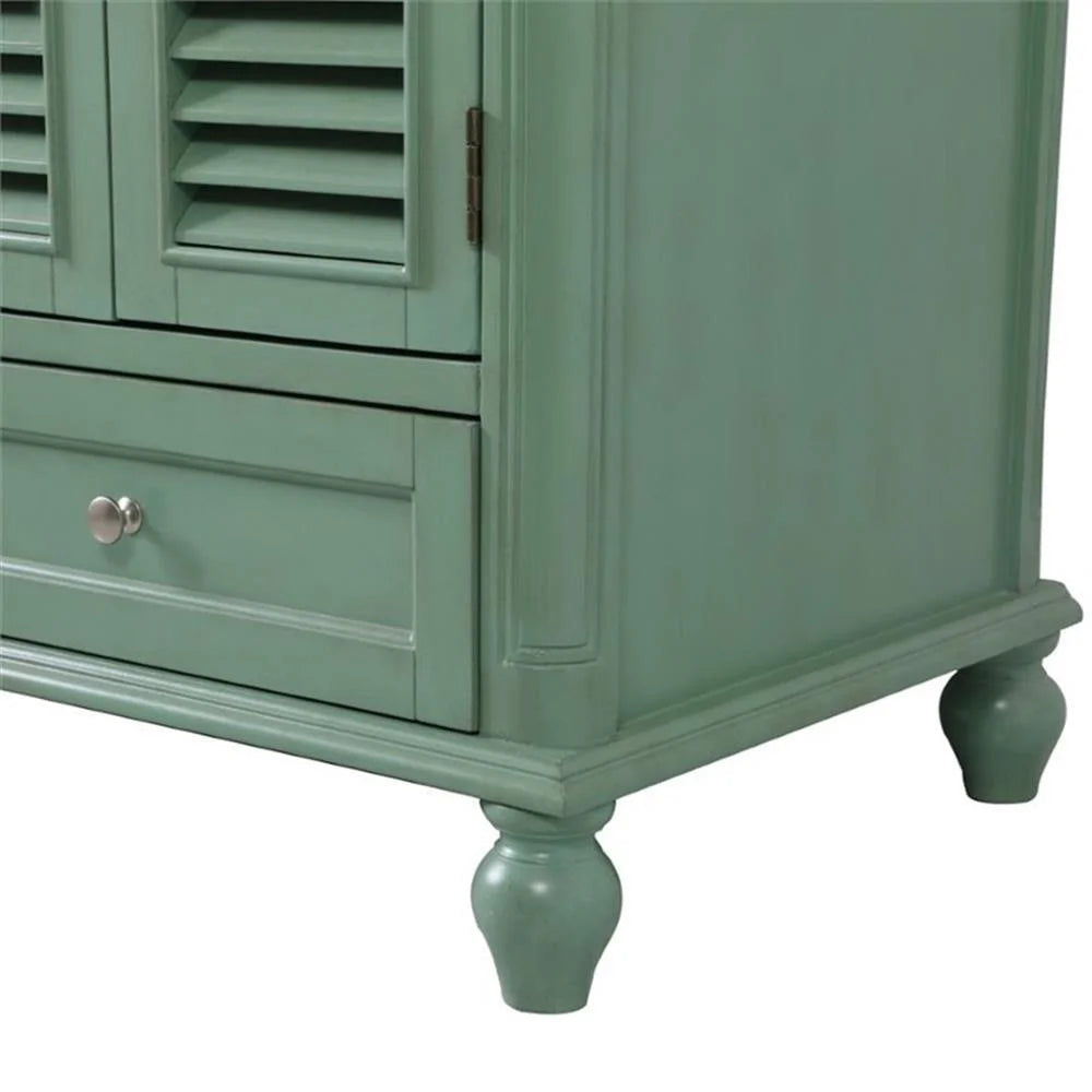 Meuble-lavabo double élégant de 60 pouces pour salle de bain, blanc antique