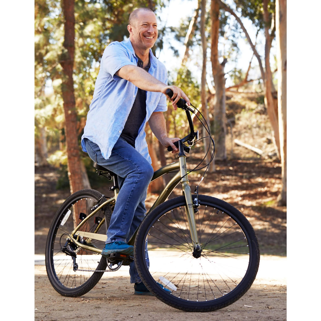 Vélo de confort pour homme Parkside SE 27,5 avec cadre à ajustement parfait, vert sauge