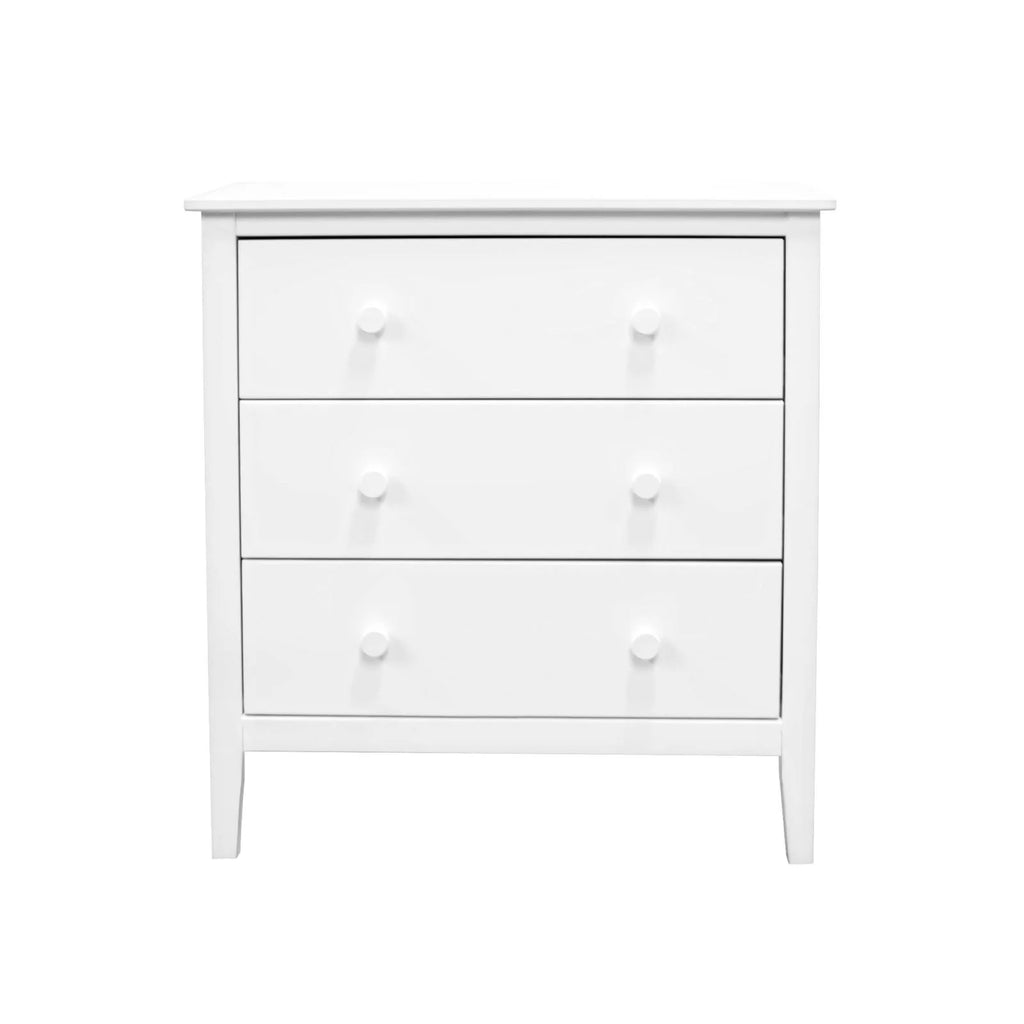 Commode Adeptus Easy Pieces en bois massif à 4 tiroirs - Blanc