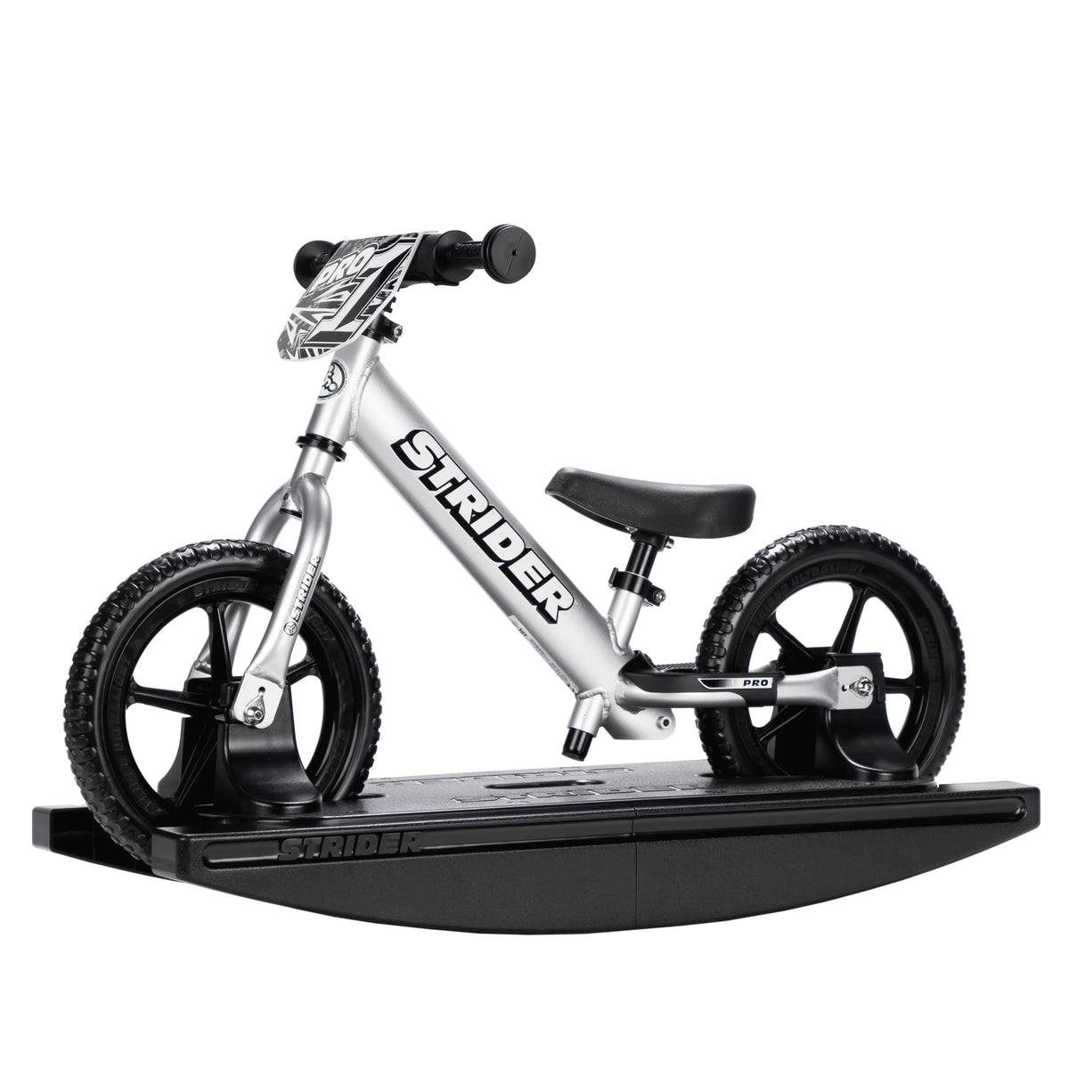 Strider - Vélo d’équilibre bascule 2-en-1 12 Pro, de 6 mois à 5 ans - Argent