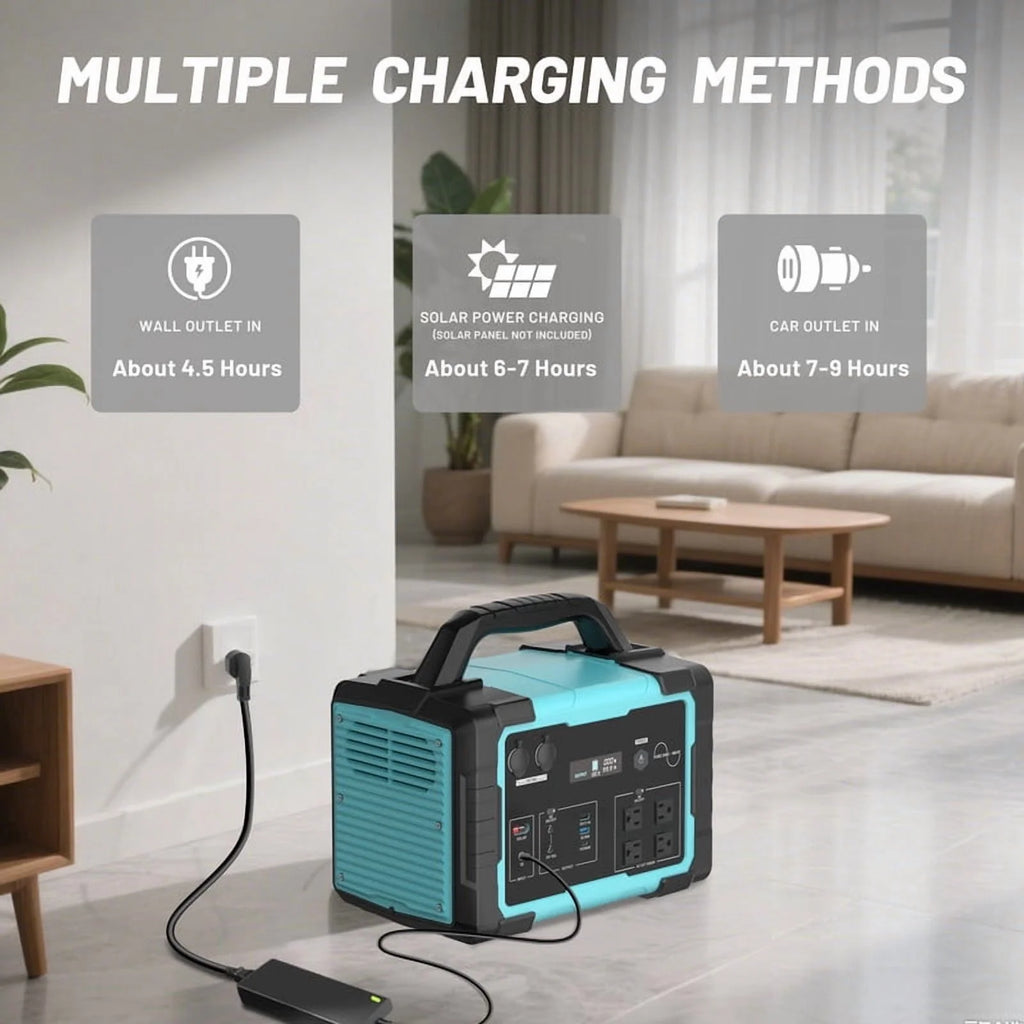 Générateur solaire portable 1000W, station d’énergie avec batterie LiFePO4 1024Wh et panneau solaire 100W, batterie externe USB-C pour camping, voyages en plein air, camping-car et urgences à domicile - Bleu