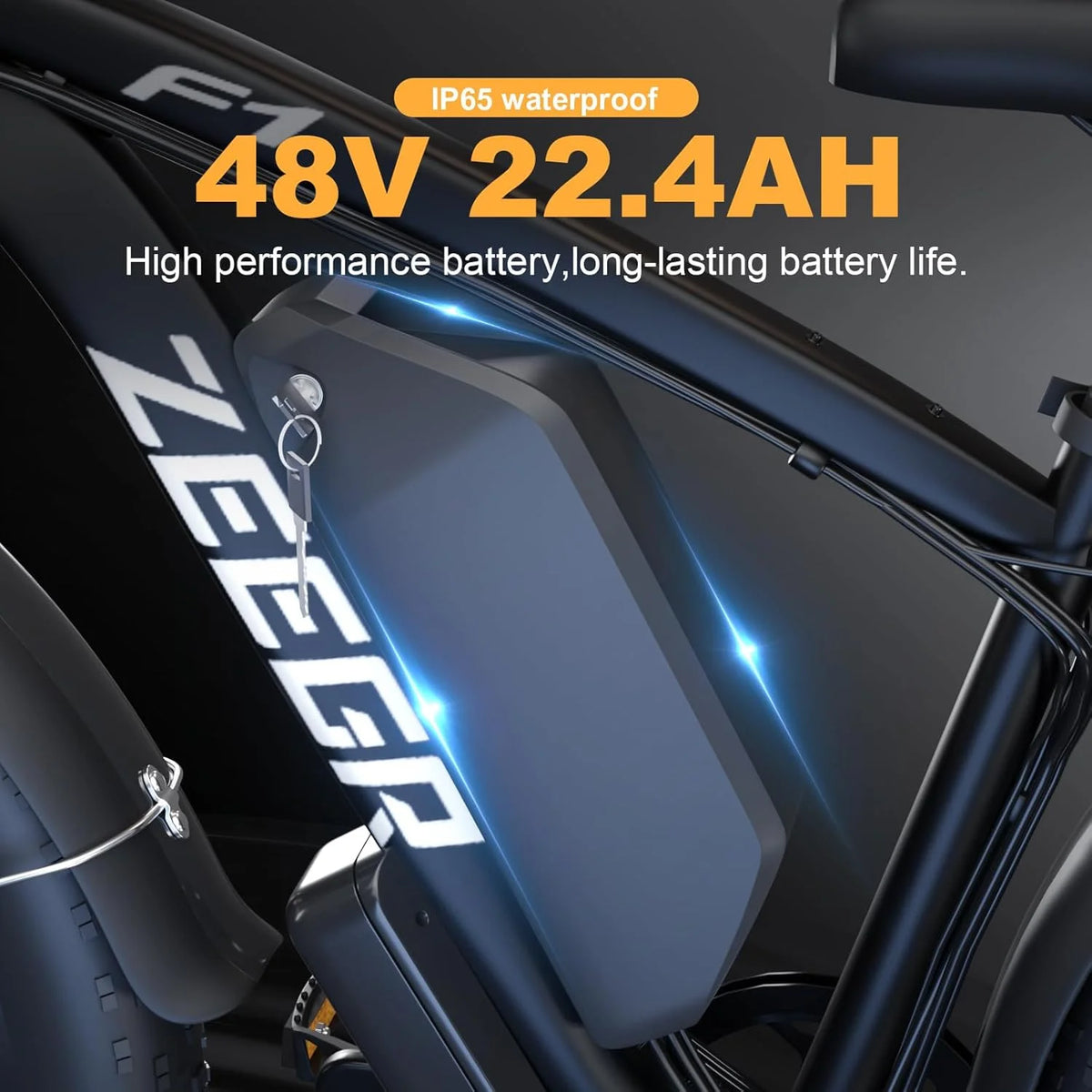 Vélo électrique 2000W pour adultes 48V 22.4AH VAE 35MPH Vélo électrique tout-terrain  Pneu large 26