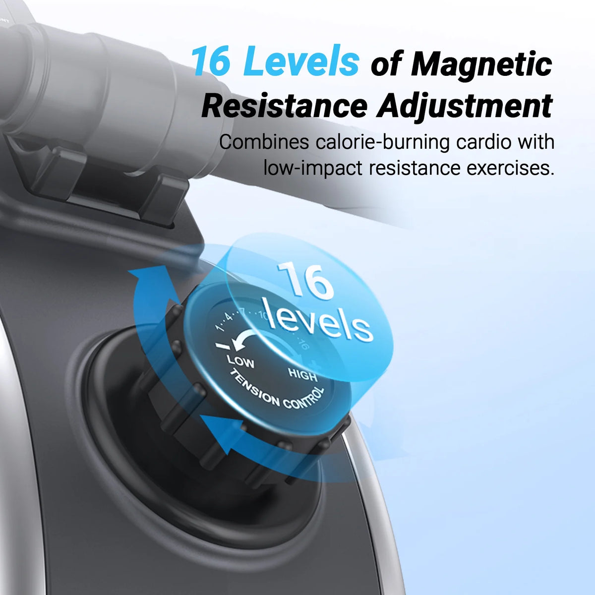 Rameur magnétique MERACH, capacité de charge de 350 lb, 16 niveaux de résistance silencieuse, rameur Bluetooth pour l’entraînement à domicile