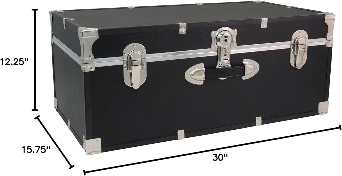 Coffre Seward Essential avec serrure, noir, 30 pouces