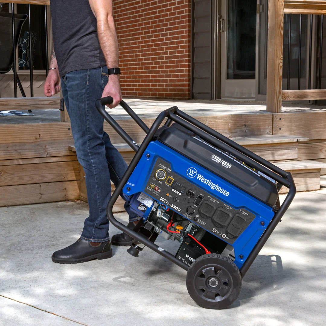 Génératrice portable à essence Westinghouse 6600 avec puissance de crête, démarrage électrique à distance et détecteur de CO
