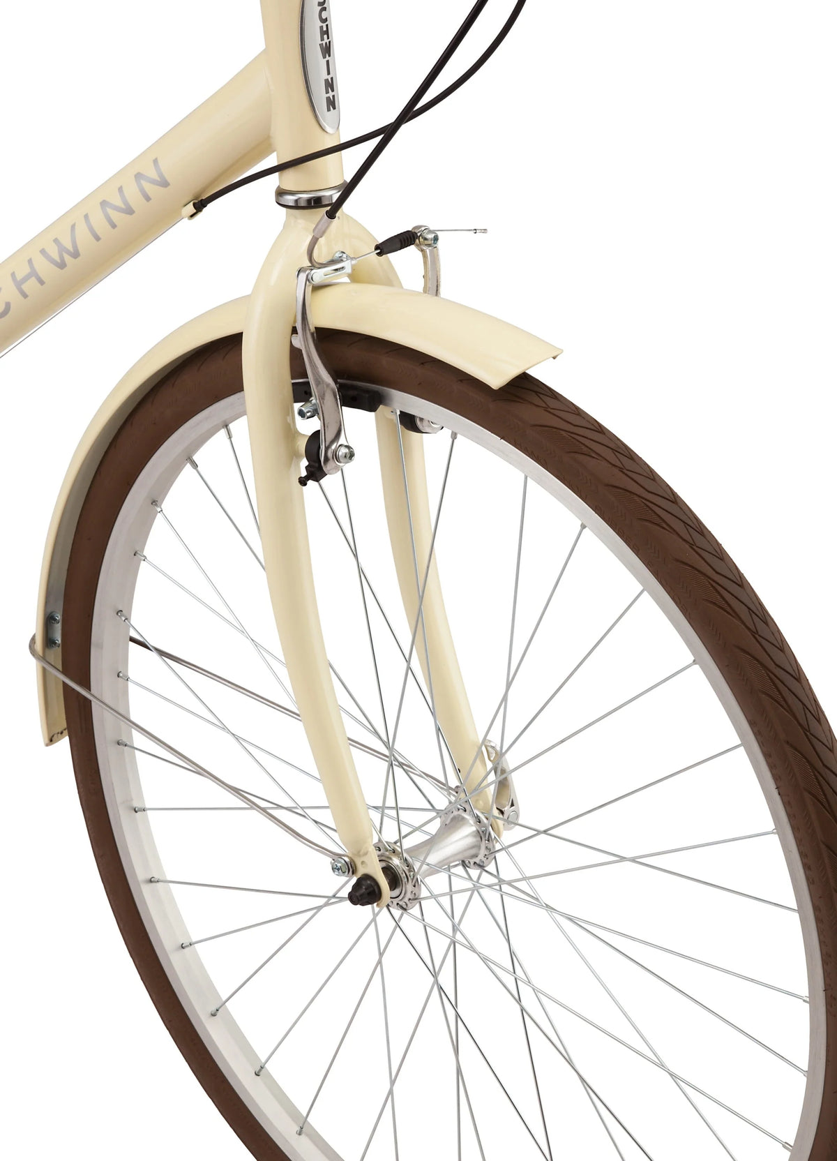 Vélo hybride Schwinn Admiral 700c pour adulte, Vélo pour femme 7 vitesses, Crème