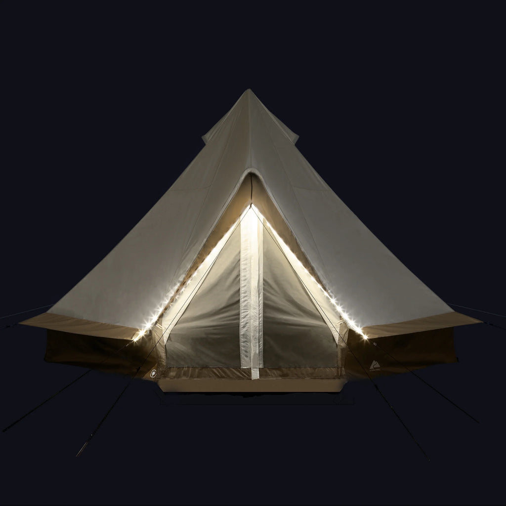 Tente cloche Ozark Trail 15' x 15' pour 8 personnes avec guirlandes lumineuses, 22,57 lbs