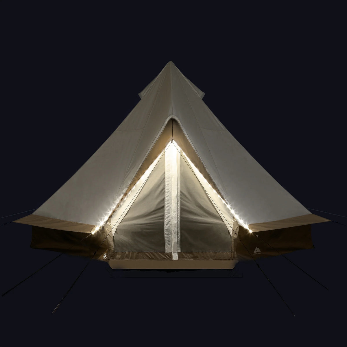 Tente cloche Ozark Trail 15' x 15' pour 8 personnes avec guirlandes lumineuses, 22,57 lbs