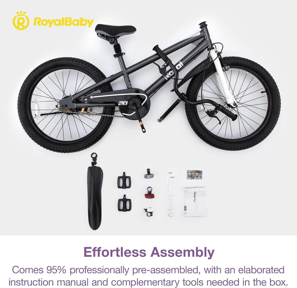 Vélo Royalbaby Freestyle 20 pour garçons et filles de 9 à 12 ans, Bleu