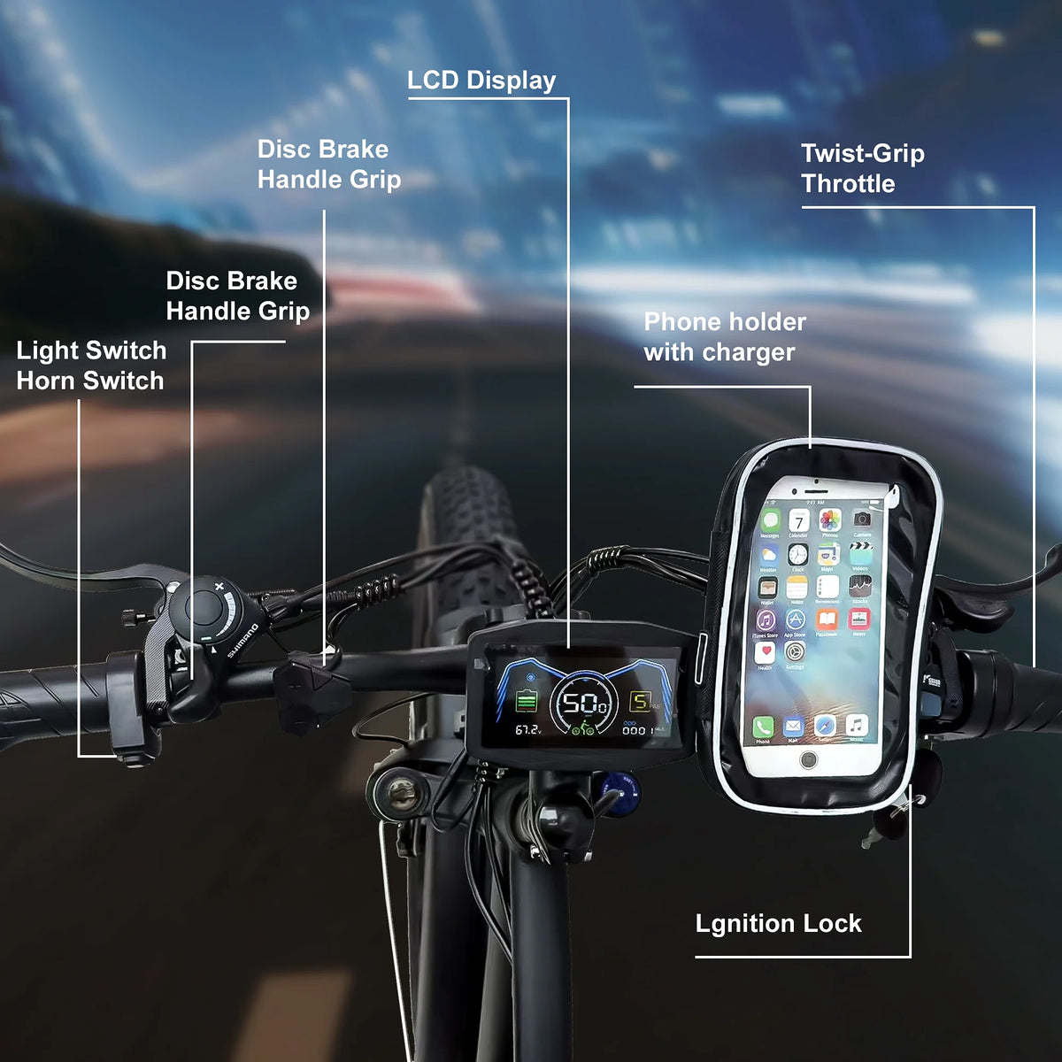 Vélo électrique à pneus larges pour adultes, vélo électrique à double moteur de 6 000 W, vitesse max. de 50 mi/h, vélo électrique tout-terrain de type VTT, 26 x 4,0, 60 V, 25 Ah, UL2849