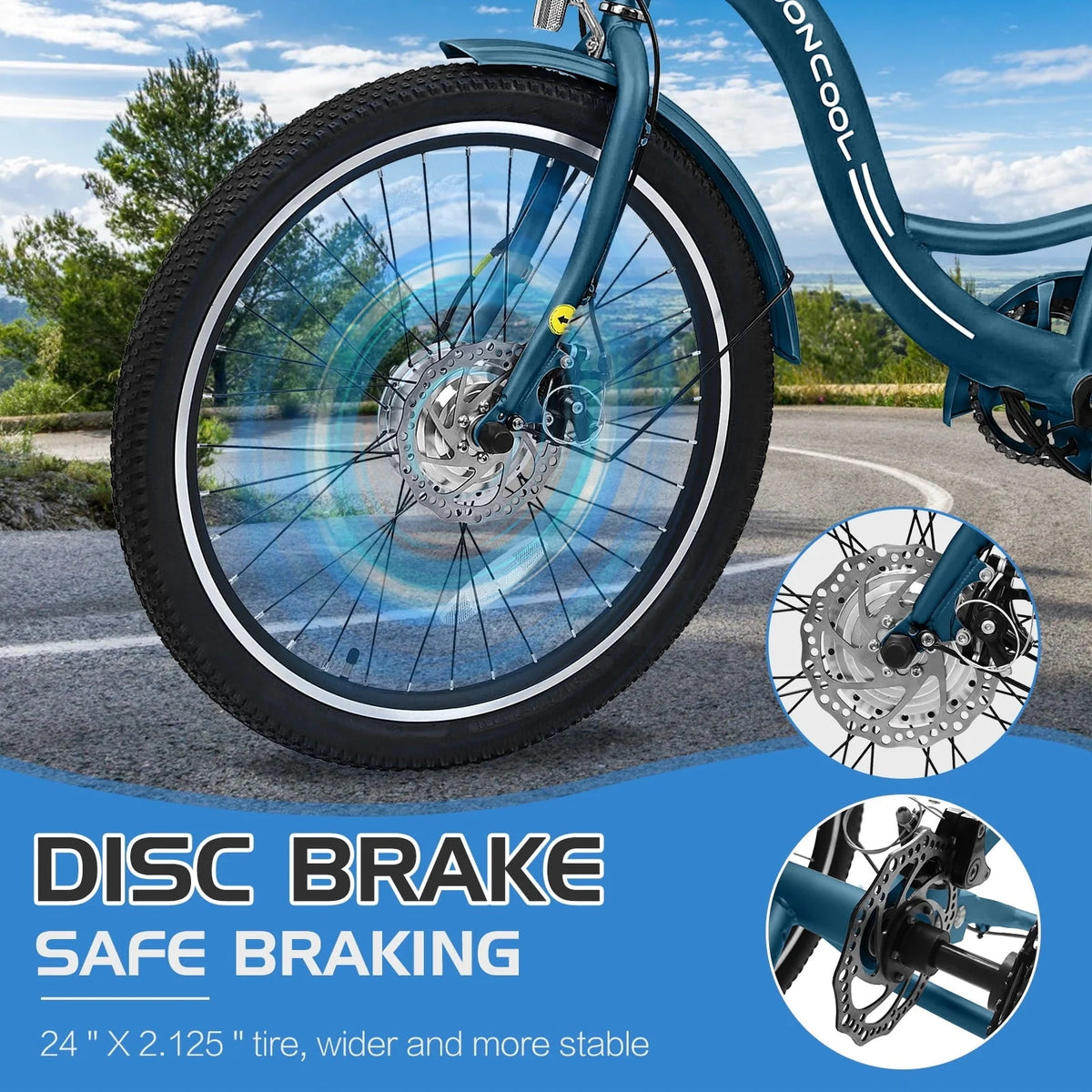 Tricycle électrique Lilypelle, vélo motorisé à 3 roues avec moteur de 350 W, batterie au lithium 36 V 10,4 Ah, certifié UL, triporteur électrique 24 pour adultes, vélo électrique à trois roues