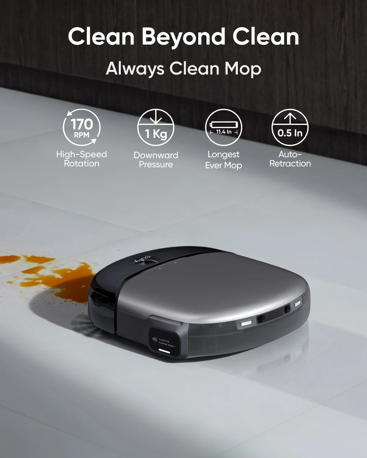 Aspirateur robot eufy Omni S1 Pro avec station tout-en-un, serpillière toujours propre, aspiration de 8 000 Pa, évitement des obstacles, lavage et séchage automatiques de la serpillière, vidage automatique du bac à poussière