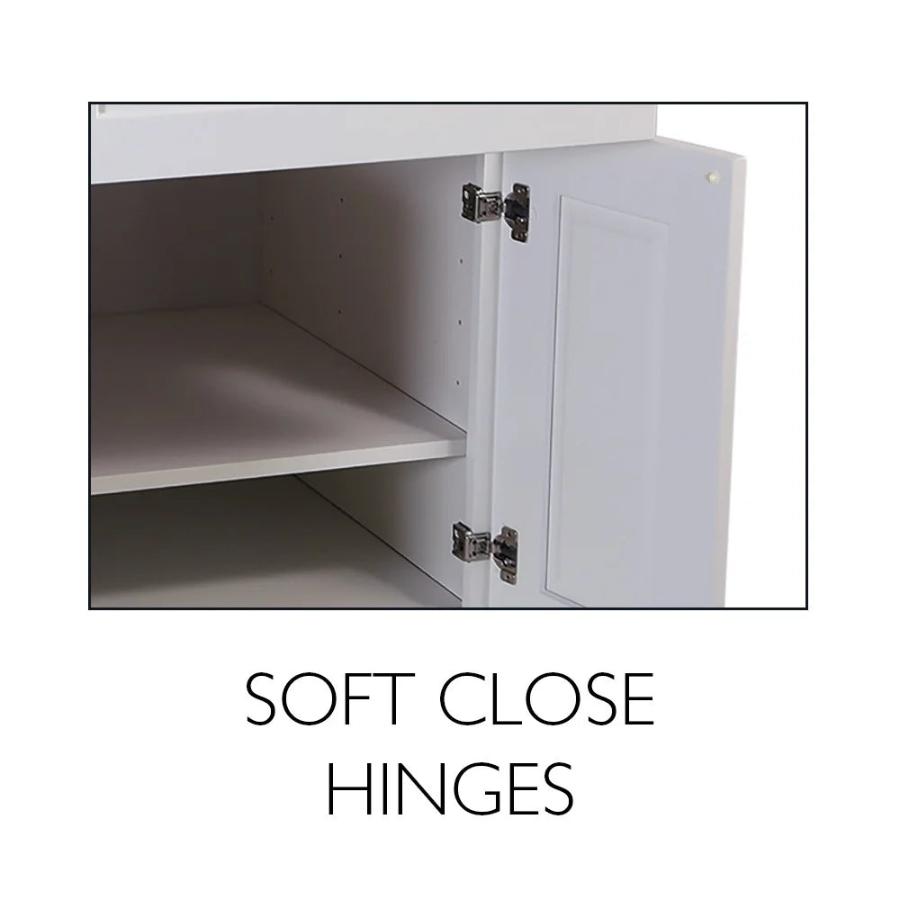 Design House Brookings Meuble bas de cuisine à assembler en bois Shaker, 2 portes et 2 tiroirs (48 x 34,5 x 24), blanc Sherwin Williams