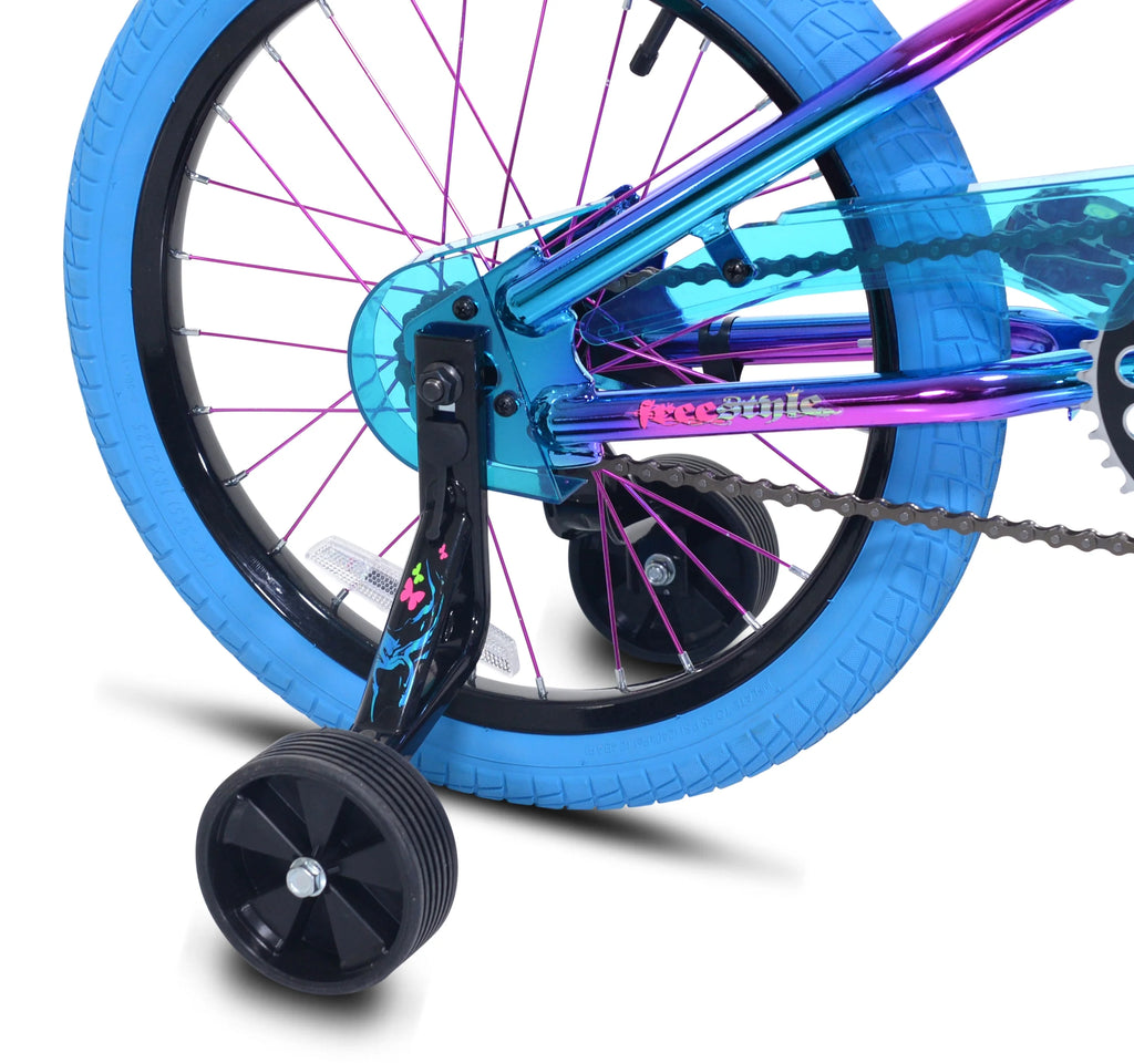 Vélo pour enfant 18 Kent Illusion, roues de 18 pouces, pour enfants de 6 à 12 ans, bleu/violet