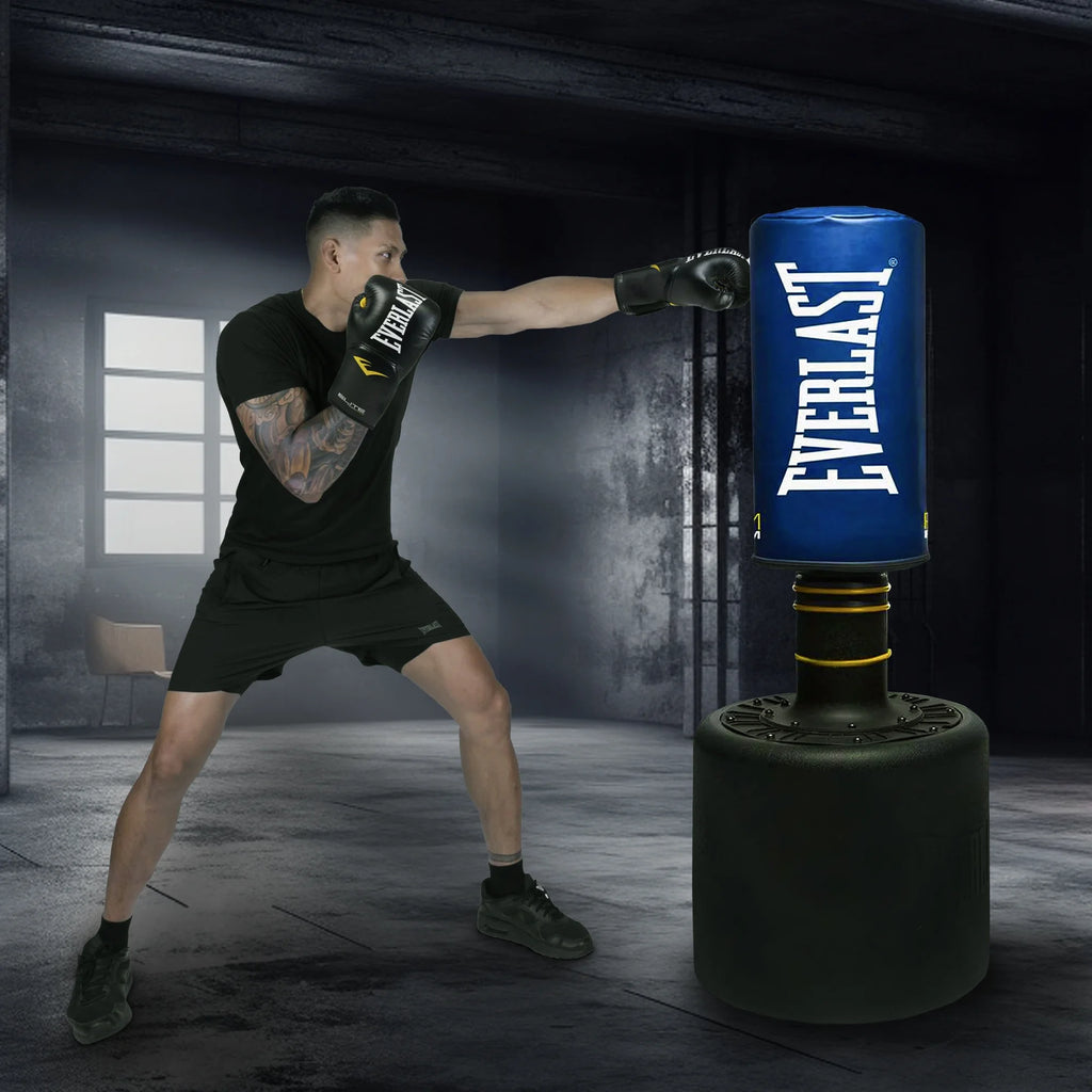 Sac d’entraînement robuste autoportant Everlast Powercore avec kit – Boîte ouverte