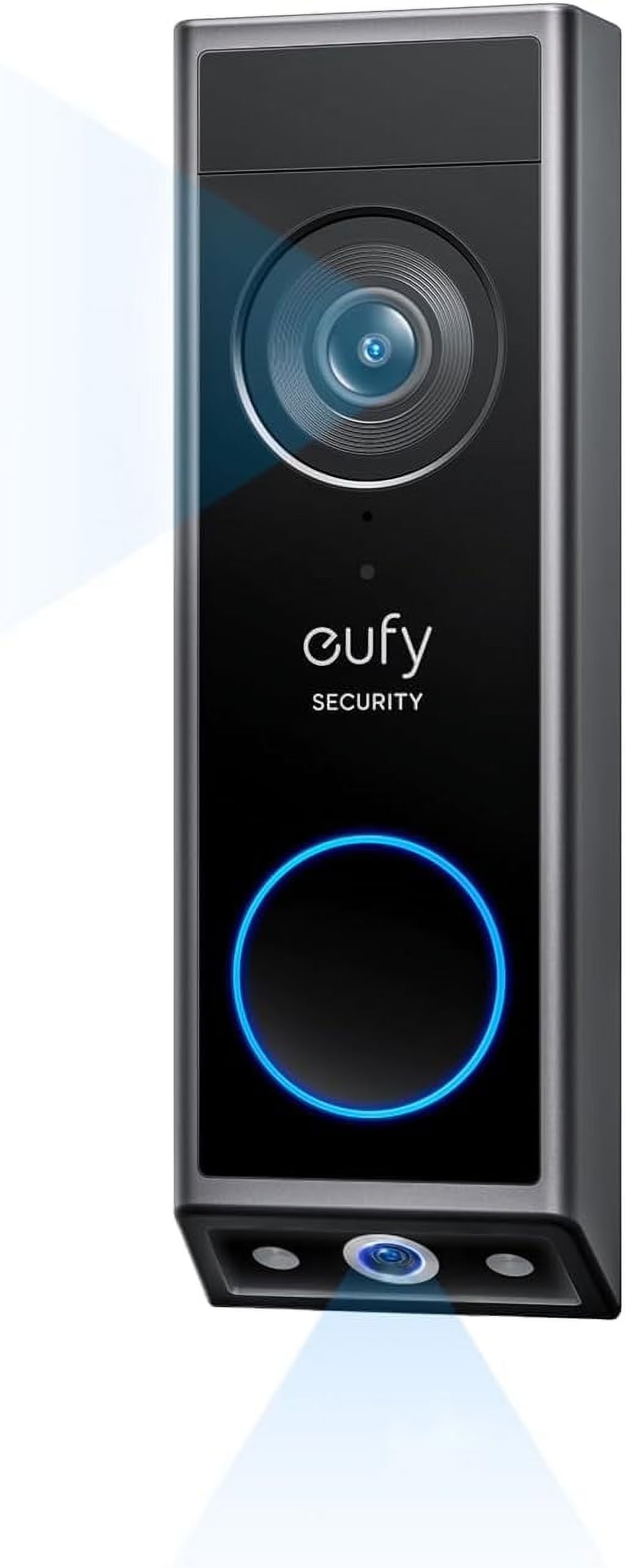 Sonnette vidéo eufy Security E340, double caméra avec surveillance des livraisons, caméra 2K