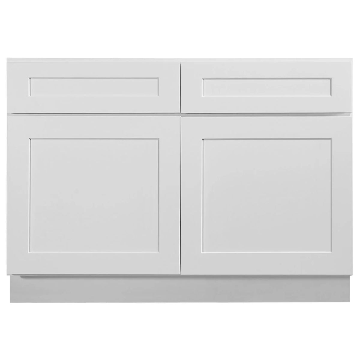 Design House Brookings Meuble bas de cuisine à assembler en bois Shaker, 2 portes et 2 tiroirs (48 x 34,5 x 24), blanc Sherwin Williams