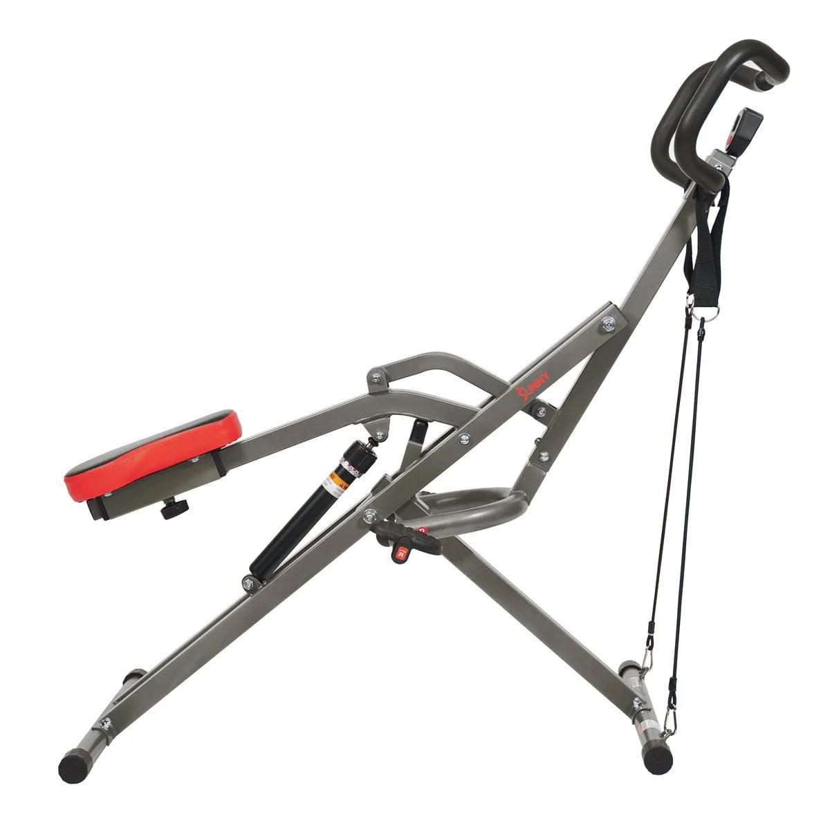 Sunny Health & Fitness Row-N-Ride PRO Appareil d’assistance aux squats pour un entraînement complet des fessiers, des cuisses et des jambes, SF-A020052