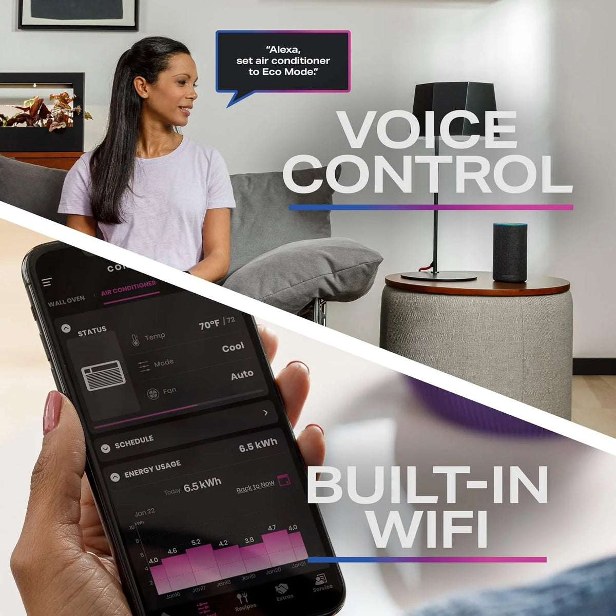 Climatiseur intelligent GE 12 000 BTU 110 V à installer dans une fenêtre avec Wi-Fi