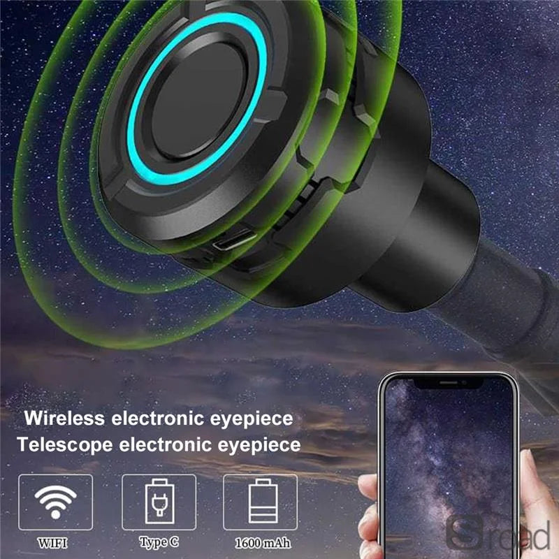 Oculaire électronique WiFi 4K HD pour télescopes, caméra astronomique 5MP avec visualisation en temps réel, pour l'observation des oiseaux, des étoiles et de la nature?,Comme indiqué