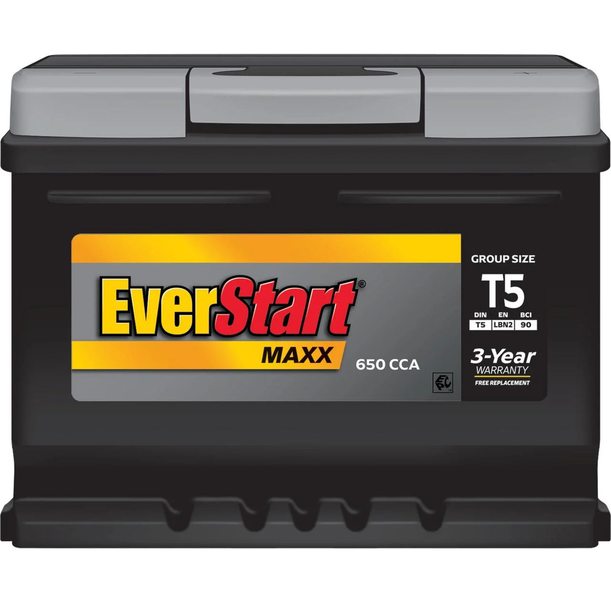 Batterie automobile au plomb-acide EverStart Maxx, groupe T5, 12 volts, 650 CCA, 95 RC