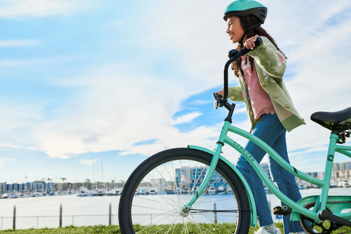 Vélo 24 Concord Pacifica Cruiser, Convient aux cyclistes de 4'6 - 5'6, Adolescent, Unisexe, Vert d'eau