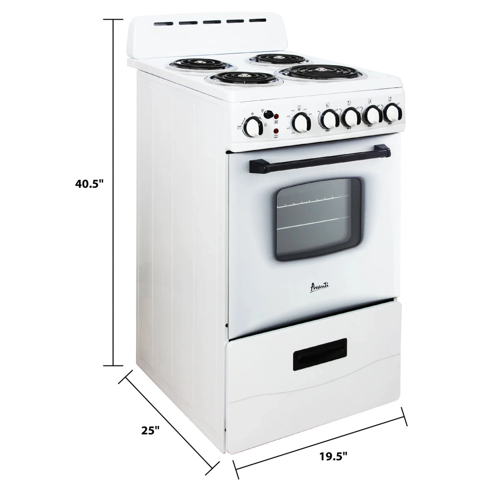 Cuisinière électrique Avanti 20 avec porte vitrée à cadre, en acier inoxydable (ERU200P3S)