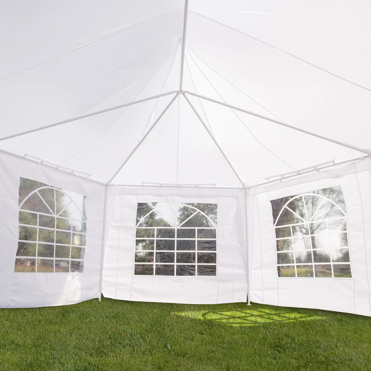 Outsunny 22,3' x 16,4' Tonnelles de réception blanches pour extérieur, portables