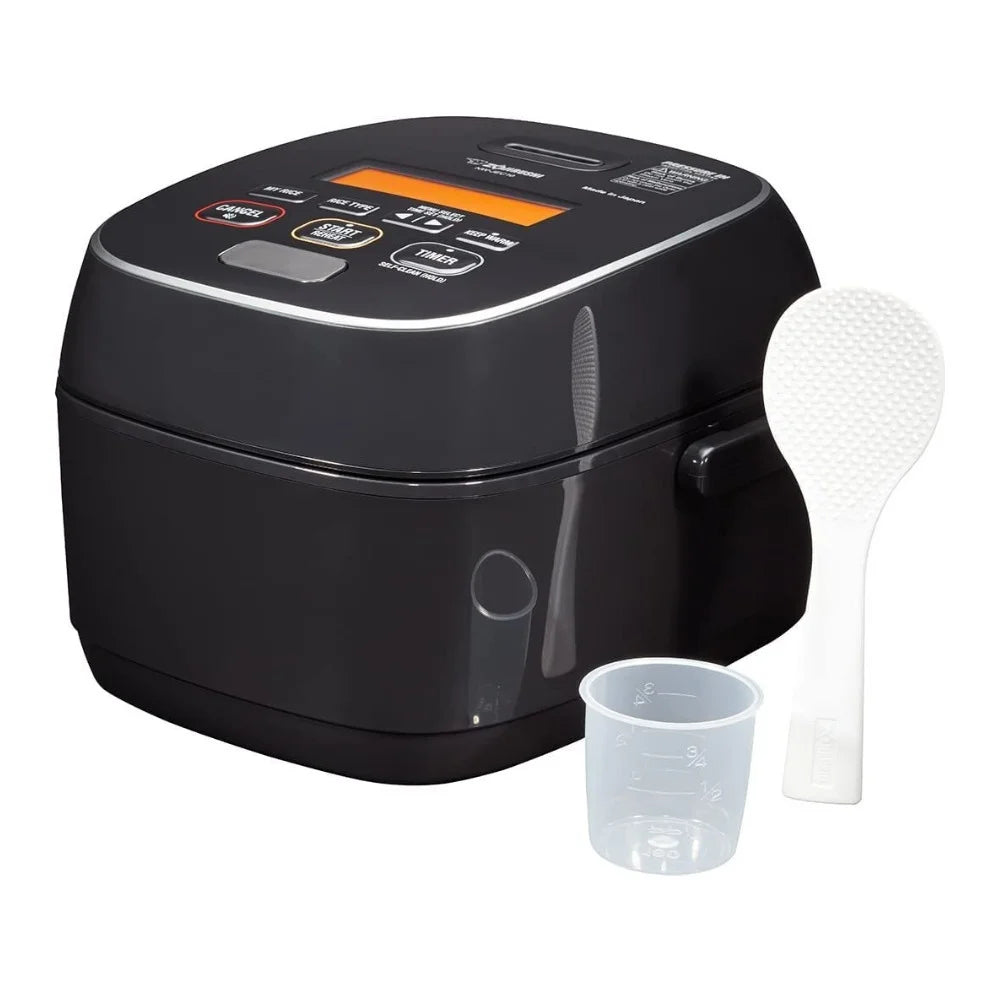 Cuiseur à riz à induction chauffante sous pression avec fonction maintien au chaud Zojirushi NW-JEC10BA, capacité de 5,5 tasses (noir)
