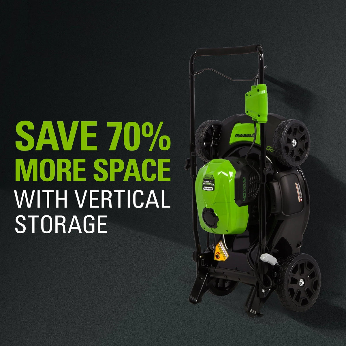 Tondeuse autoportée électrique sans balais Greenworks 40 V de 20 pouces avec batterie de 40 Ah et chargeur rapide, 2516302