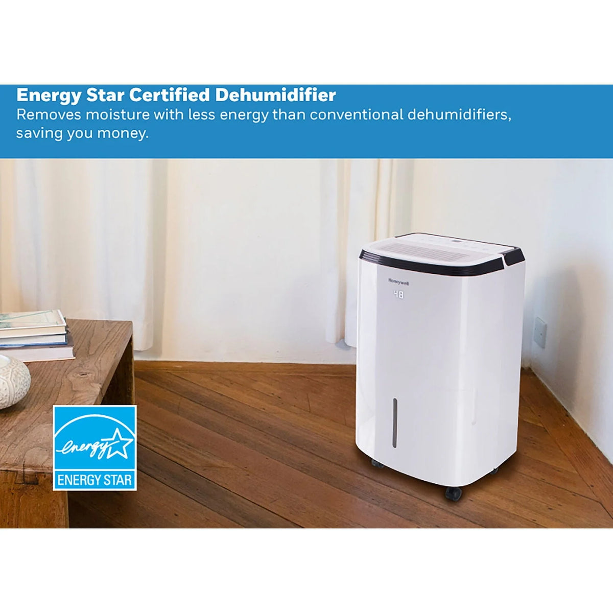 Déshumidificateur Honeywel 20 pt 1 500 pi² en blanc - Économe en énergie, hygrostat réglable