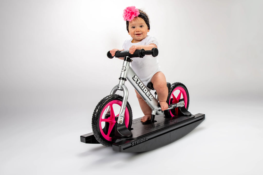 Strider - Vélo d’équilibre bascule 2-en-1 12 Pro, de 6 mois à 5 ans - Argent