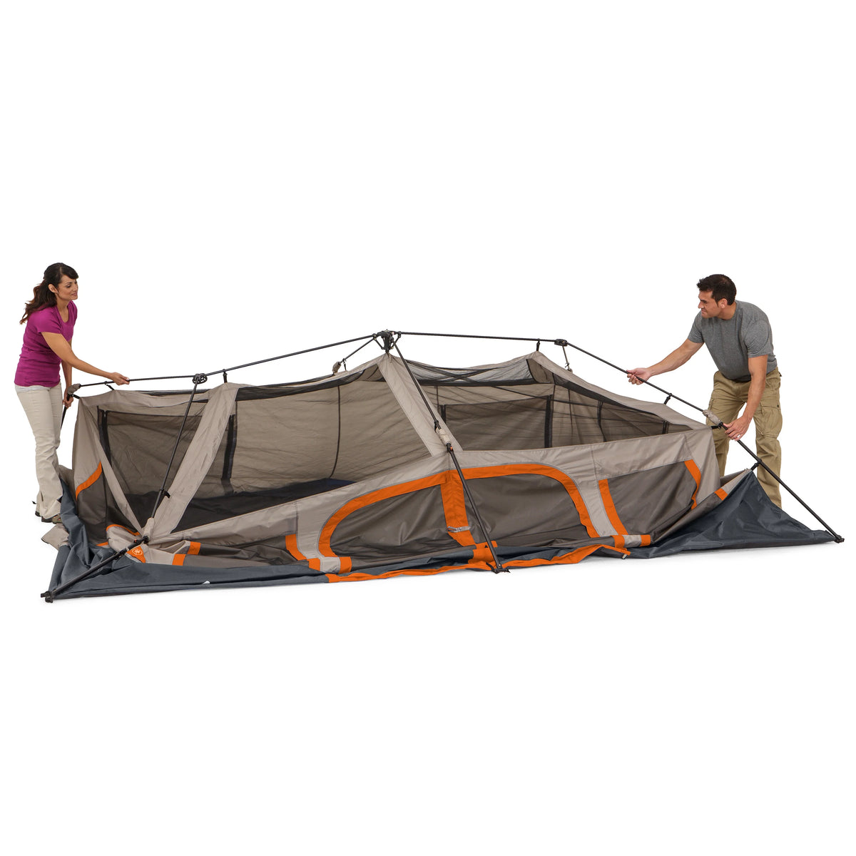 Tente cabane instantanée Ozark Trail pour 10 personnes – tente de camping familiale à 2 chambres avec double toit
