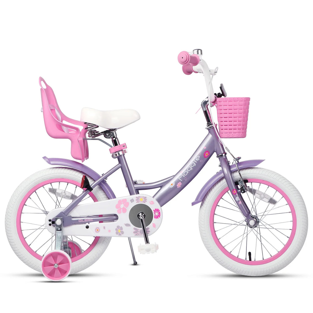 Vélo pour filles Glerc Maggie de 12 pouces pour enfants de 2 à 4 ans, Pêche
