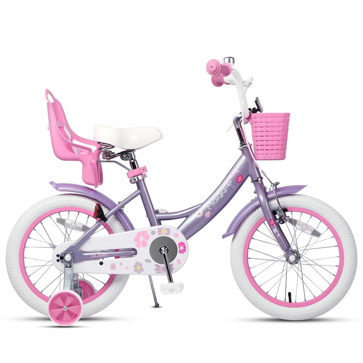 Vélo pour filles Glerc Maggie de 12 pouces pour enfants de 2 à 4 ans, Pêche