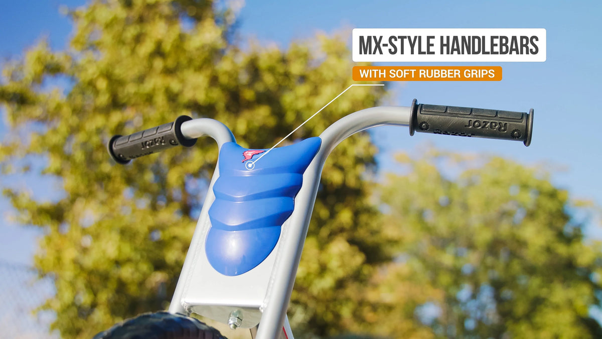 Tricycle de dérapage Razor RipRider 360 - Bleu, Roue avant de 16 pouces, Véhicule autoporté de dérapage à 3 roues, Tricycle avec roulettes arrière pour enfants à partir de 5 ans, Unisexe