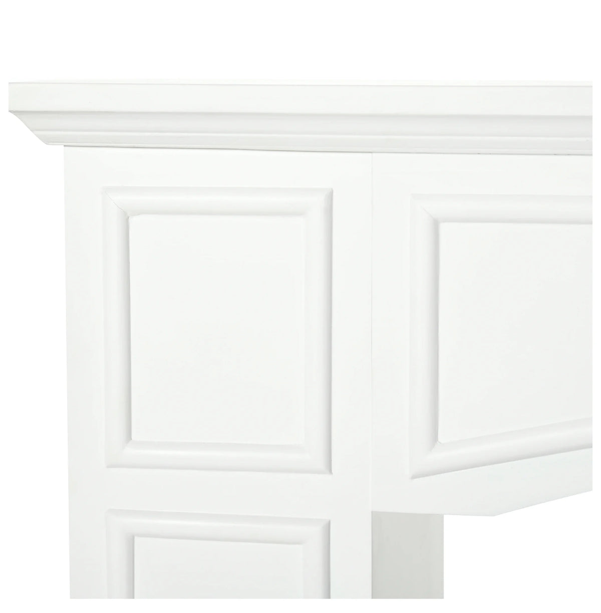 Manteau de cheminée moderne, encadrement de cheminée avec motif décoratif, largeur intérieure 29, blanc