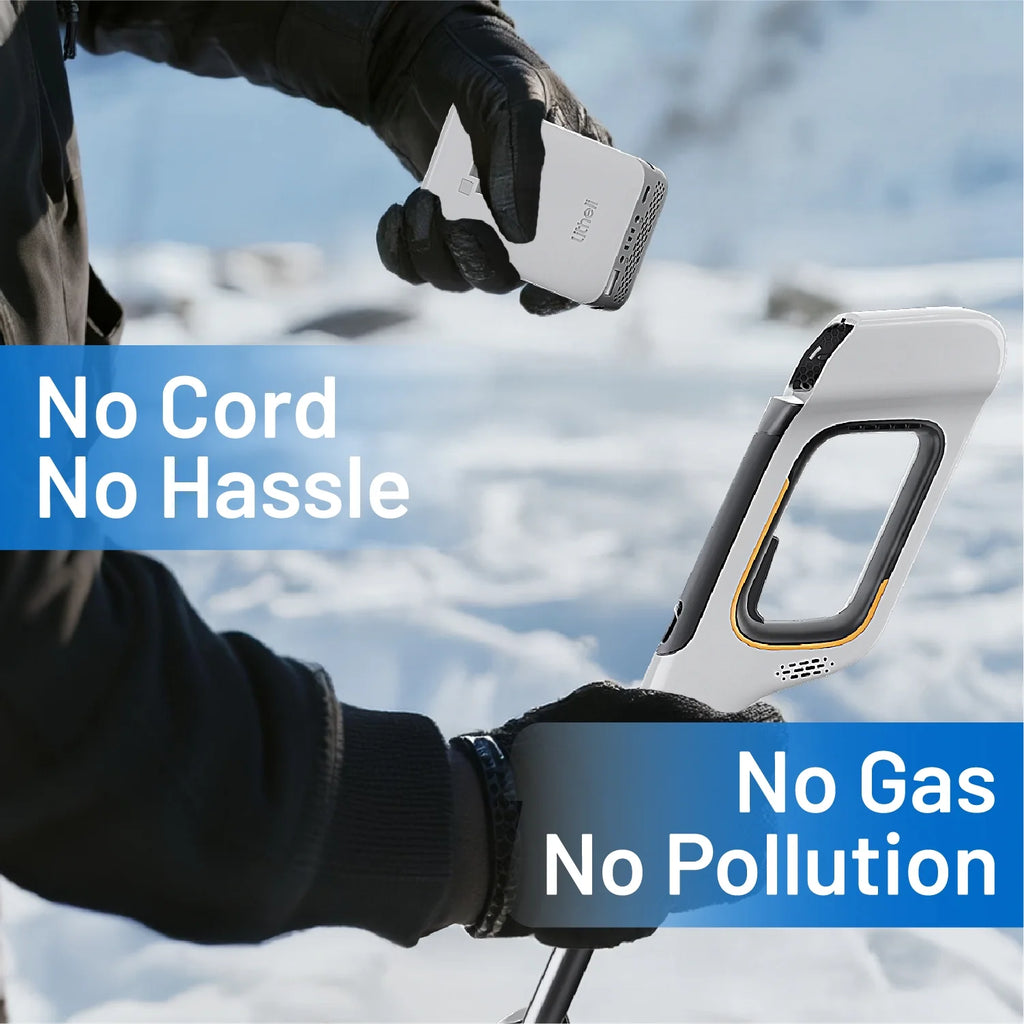 Pelle à neige sans fil Litheli U20, Souffleuse à neige 20V alimentée par batterie 12, Souffleuse à neige sur batterie avec moteur sans balais + Batterie portable 4.0Ah