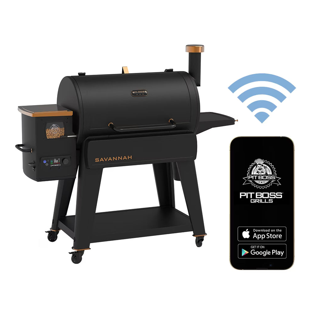 Barbecue à granulés connecté Pit Boss 1500 Savannah - Édition Onyx avec Wi-Fi ? - PB1500NXW
