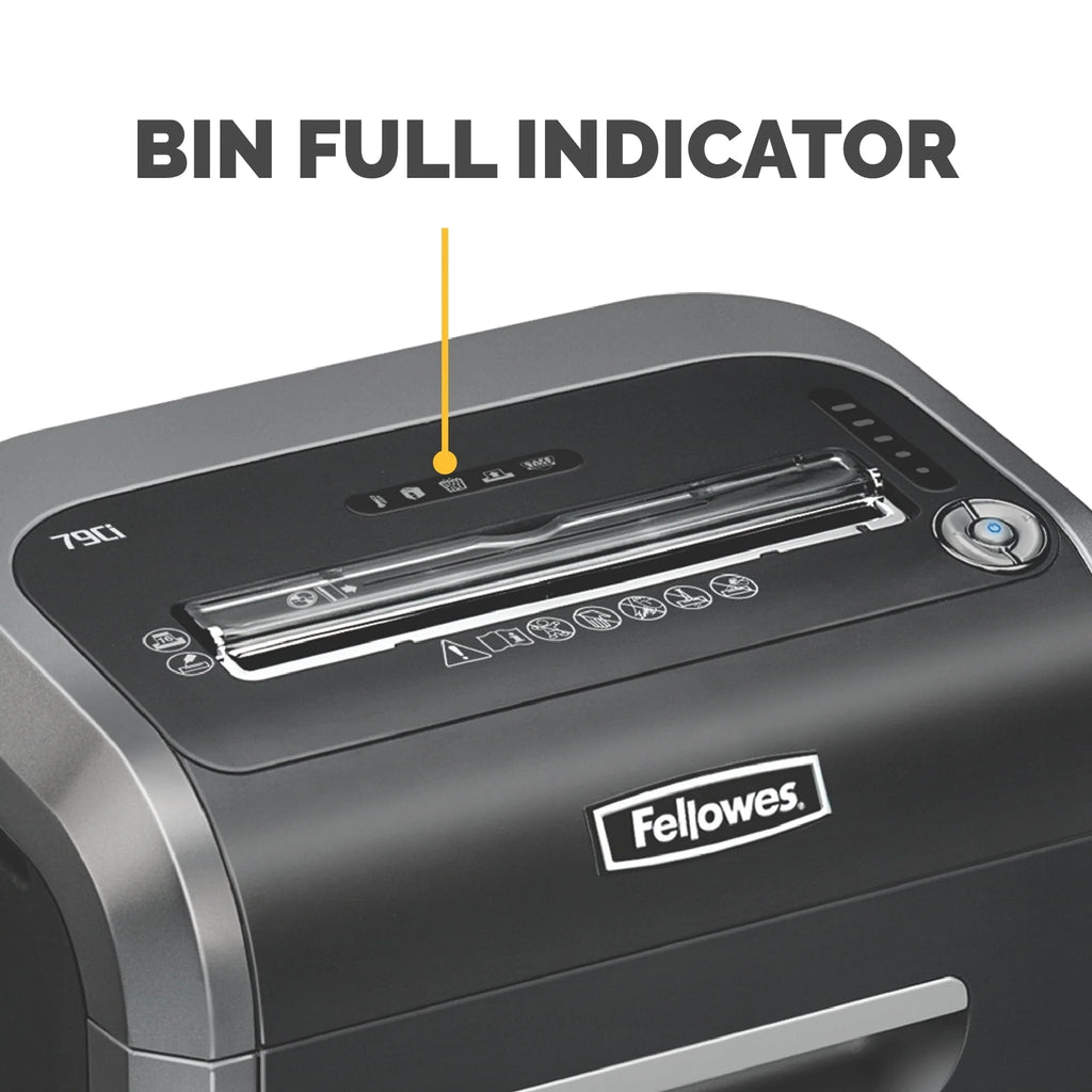 Destructeur de documents coupe croisée Fellowes Powershred 79Ci, 100 % anti-bourrage