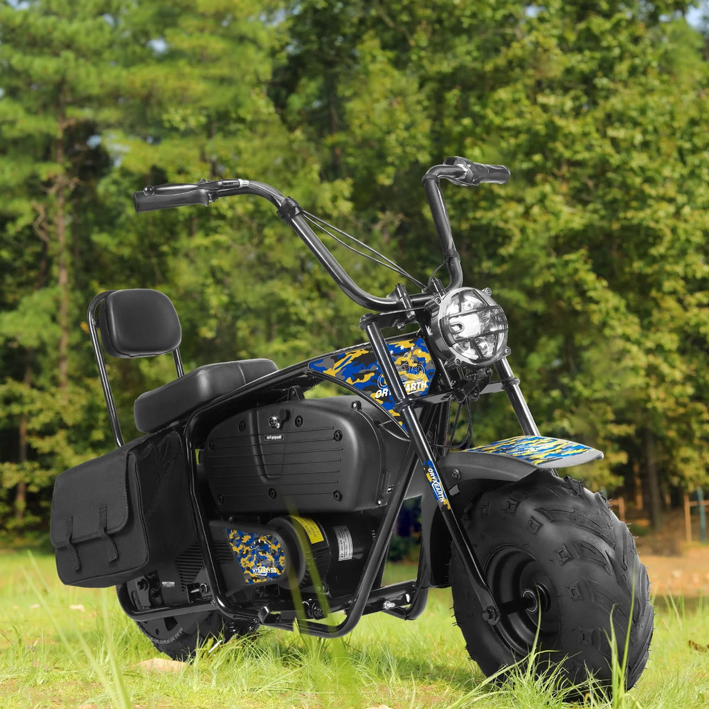 Mini-moto électrique tout-terrain Oryxearth 36 V 1 000 W pour adultes, réservoir de 0,47 gal, vitesse maximale de 21,8 mi/h, camouflage